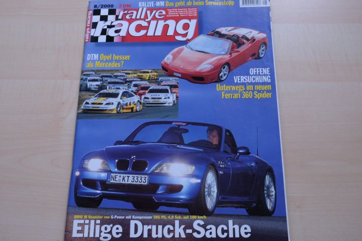 Deckblatt Rallye Racing (08/2000)